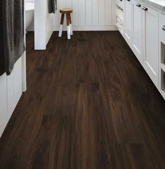 IMPACT PLUS SPC CLIC W/PAD 7X48 DEEP MAHOGANY SHAW VINYL PLANK