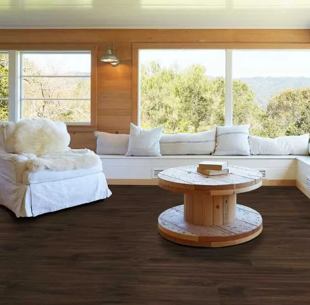 IMPACT PLUS SPC CLIC W/PAD 7X48 DEEP MAHOGANY SHAW VINYL PLANK