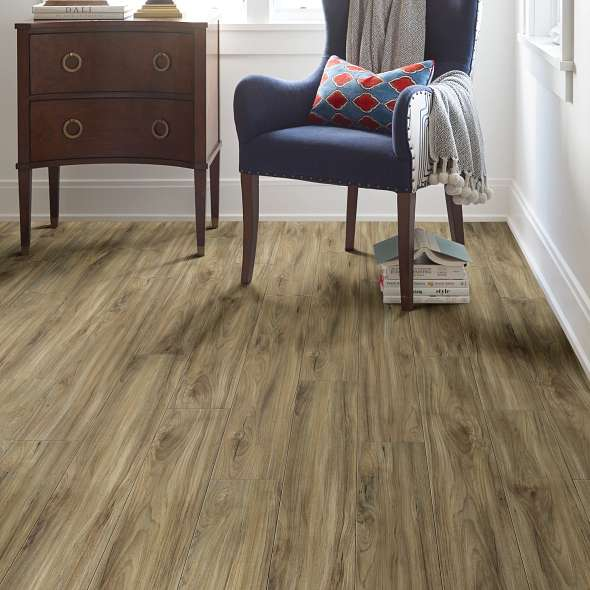 IMPACT PLUS SPC CLIC W/PAD 7X48 WHISPERING WOOD SHAW VINYL PLANK 