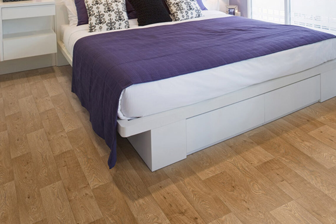 LEVEL TEN 55 10 ASPIN 583 PLANK OAK MEDIUM IVC VINYL