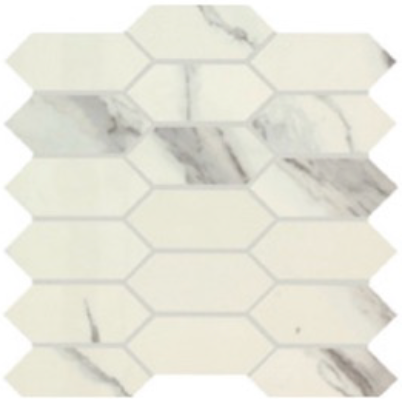 MONTRELLE MOSAIC 2X5 STATUARIO BLANC SATIN TILE 