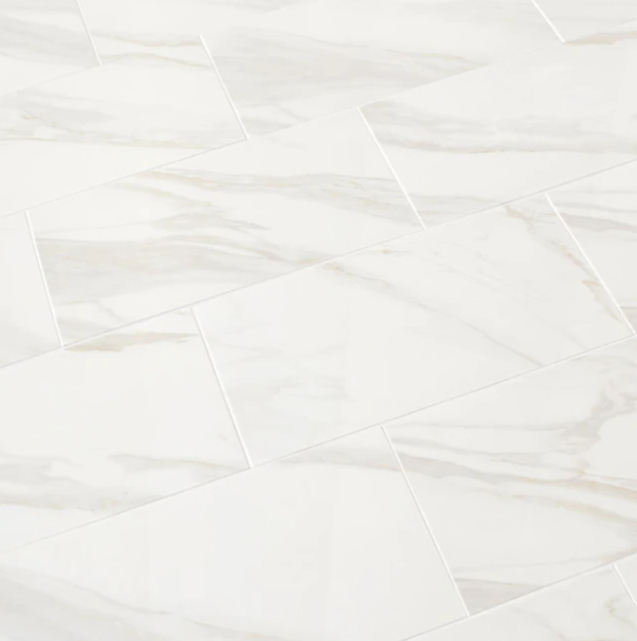 NORTH PARK 12X24 WHITE MARBLE TILE 
