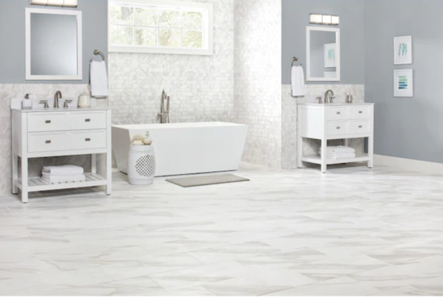 NORTH PARK 12X24 WHITE MARBLE TILE 