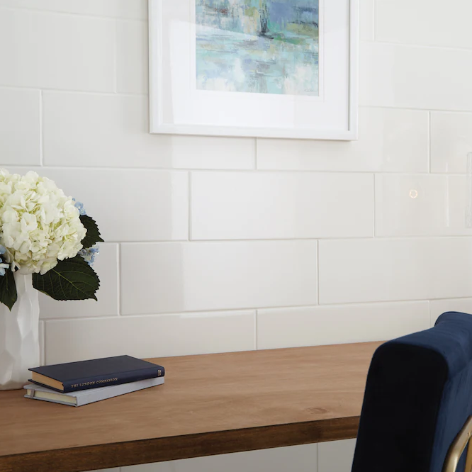 STARTING LINE 6X18 GLOSS WHITE TILE 