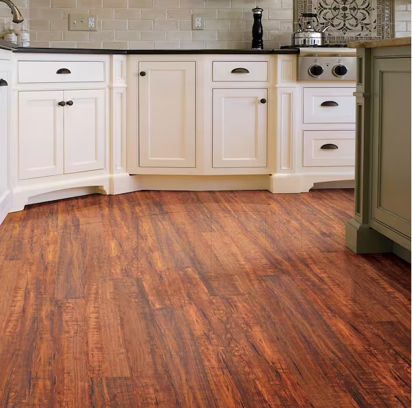 TRAFFICMASTER PERRY HICKORY HIGH GLOSS LAMINATE 