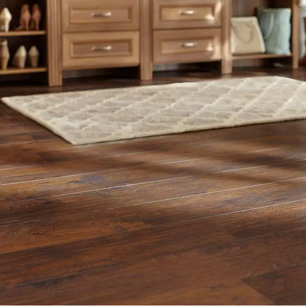 TRAFFICMASTER SARATOGA HICKORY DARK KRONO LAMINATE 