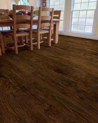 TRAFFICMASTER SARATOGA HICKORY DARK KRONO LAMINATE 