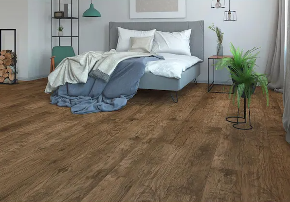 TRAFFICMASTER SARATOGA HICKORY TOFFEE KRONO LAMINATE 