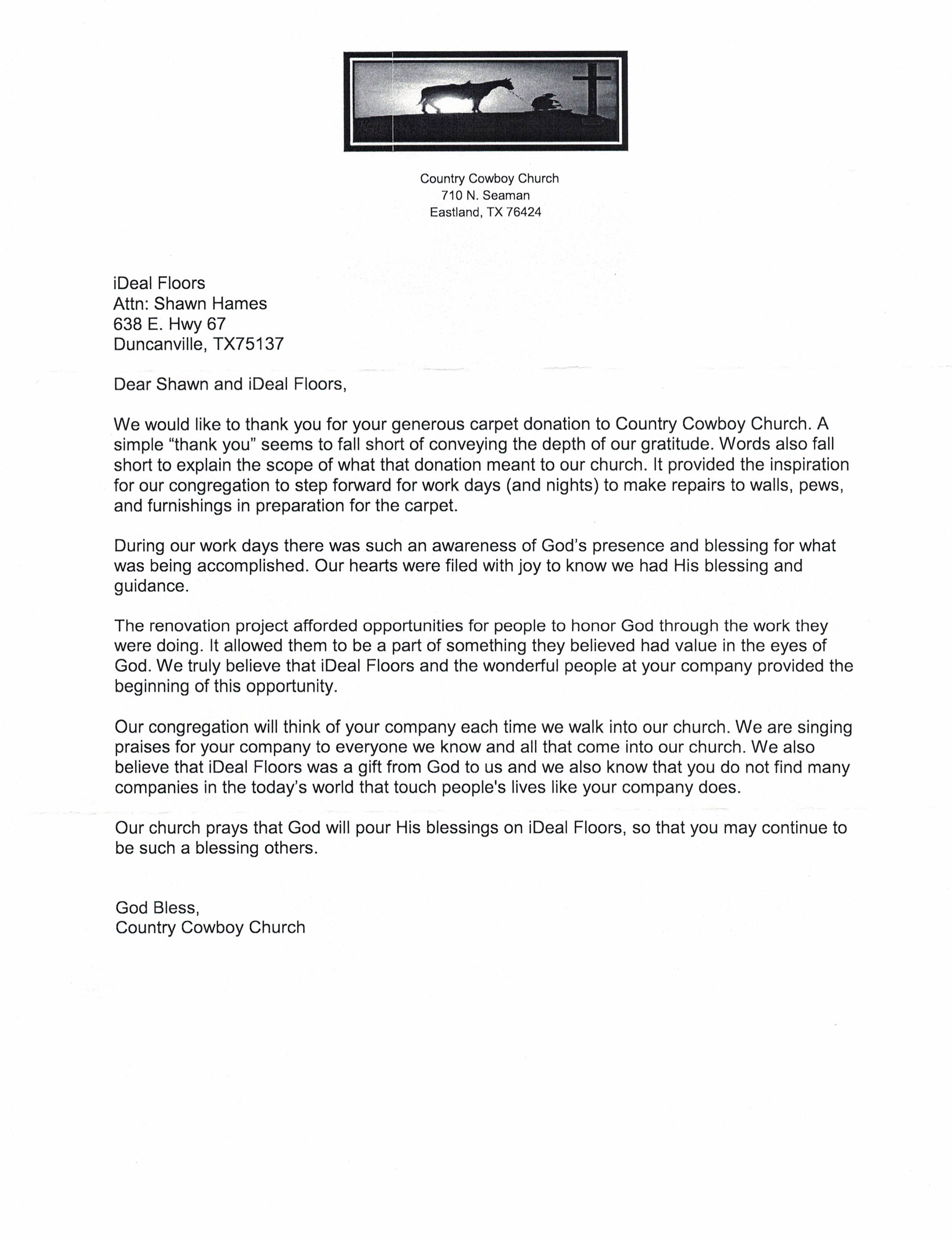 Country Cowboy Church Testimonial